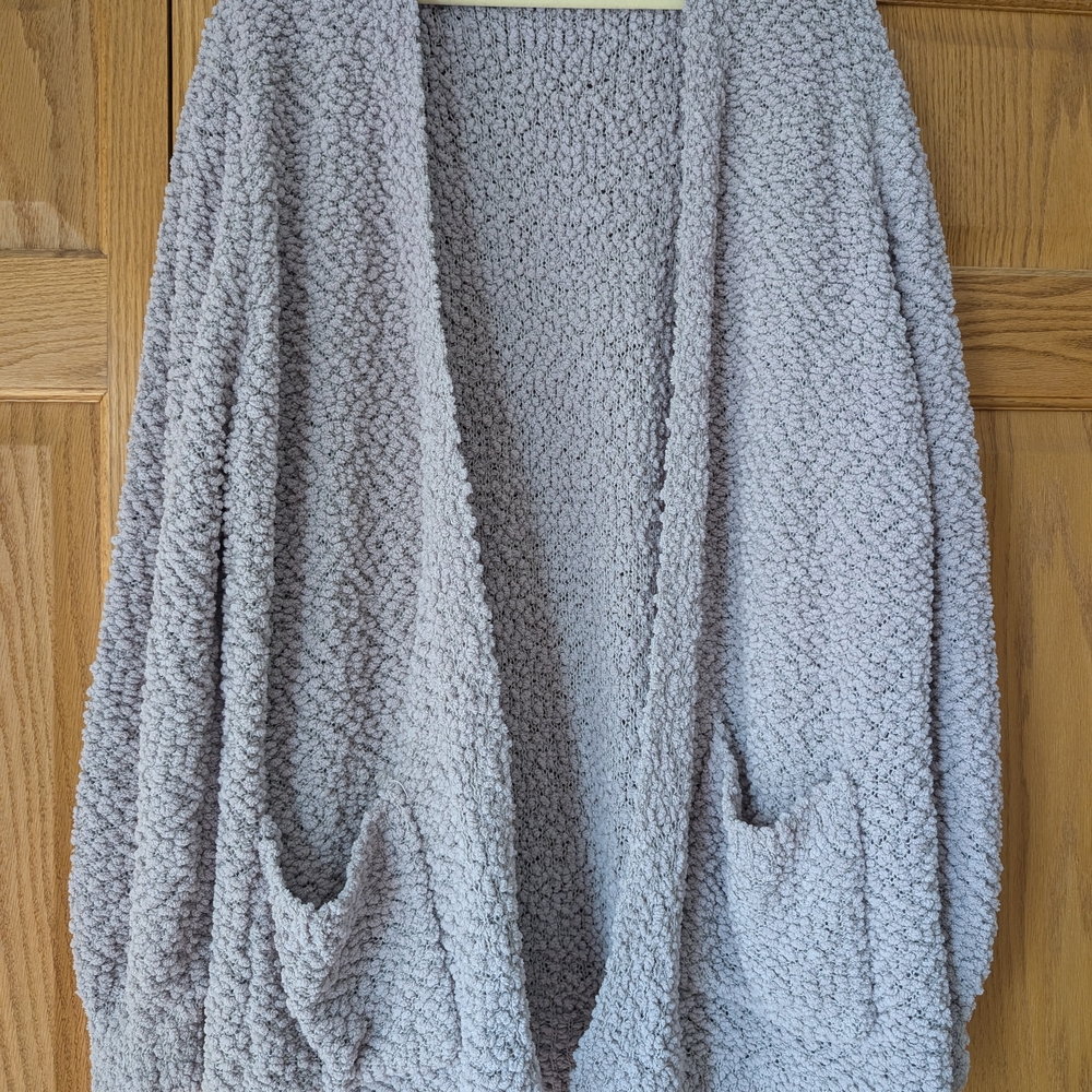 Zenana Outfitters Gray Oversized Cardigan Sweater